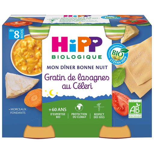 Hipp Lasagna gratin with Celery 2x190g from 8 months ORGANIC
