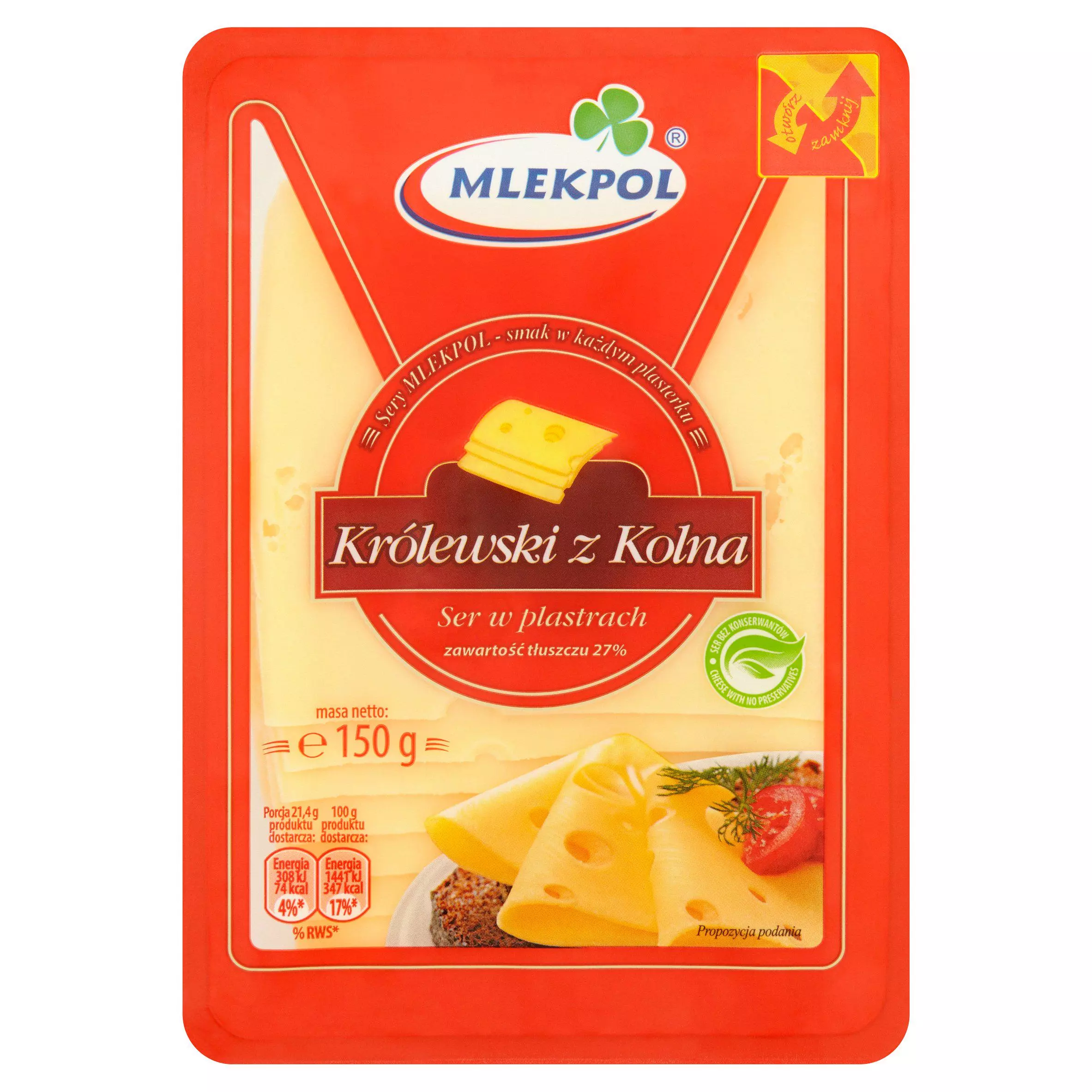 Mlekpol Krolewski Cheese Slices 150g