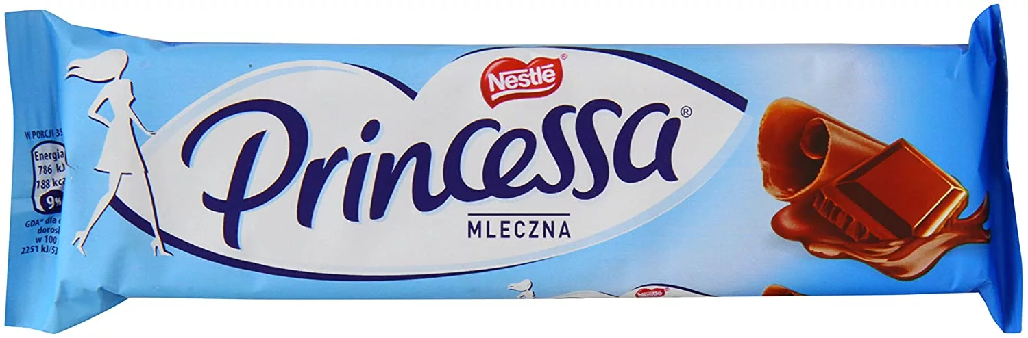 Nestle Princessa Wafer Bar Covered with Milk Chocolate 45g