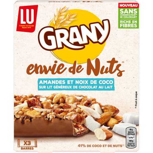 LU Grany Fancy Nuts Almond and Coconut Cereal Bars 120g