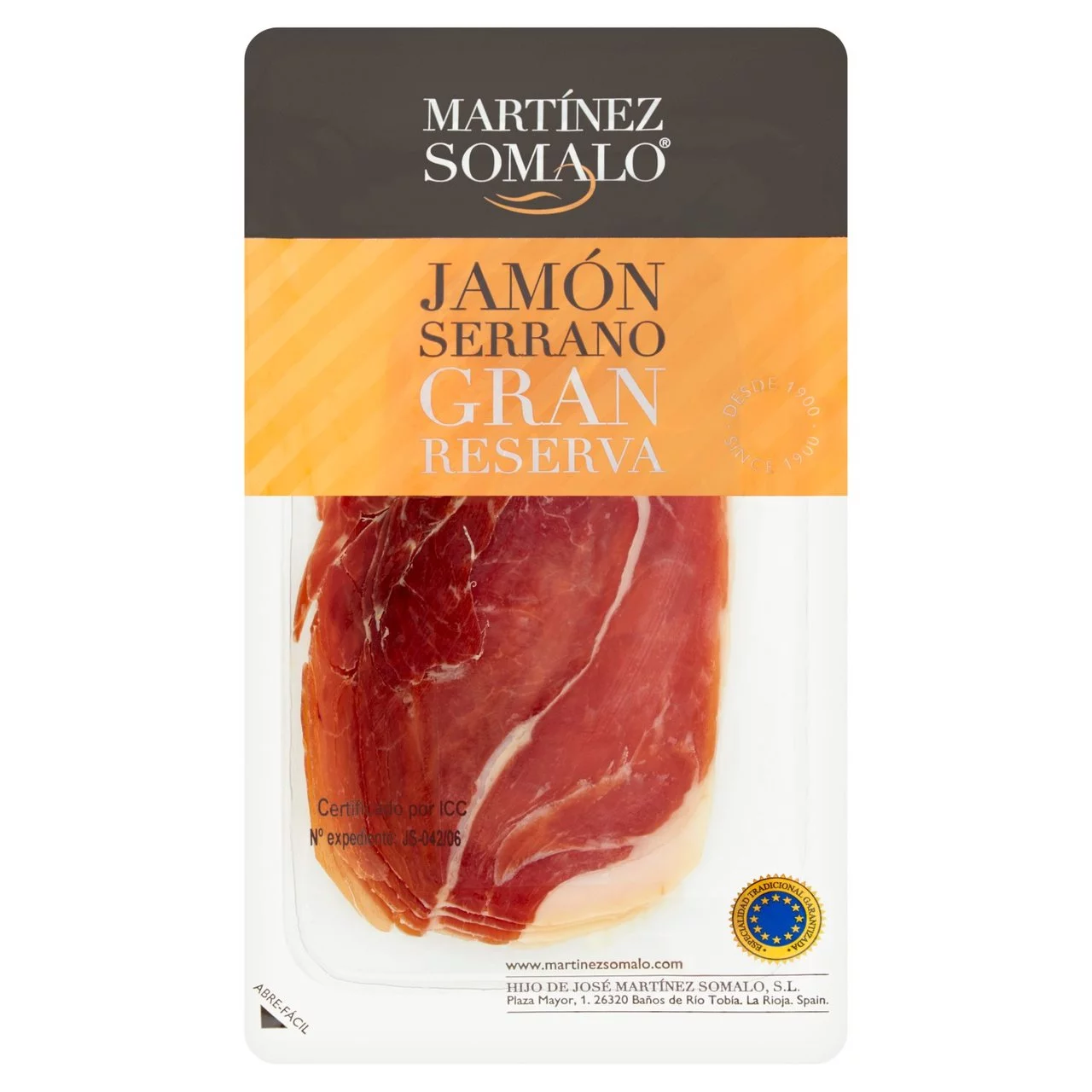 Somalo Sliced Serrano Ham (Jamon Gran Reserva) 100g