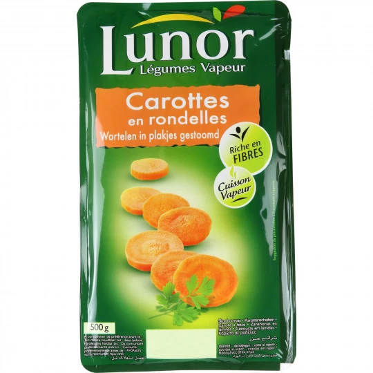Lunor Sliced carrots pre-cooked 500g