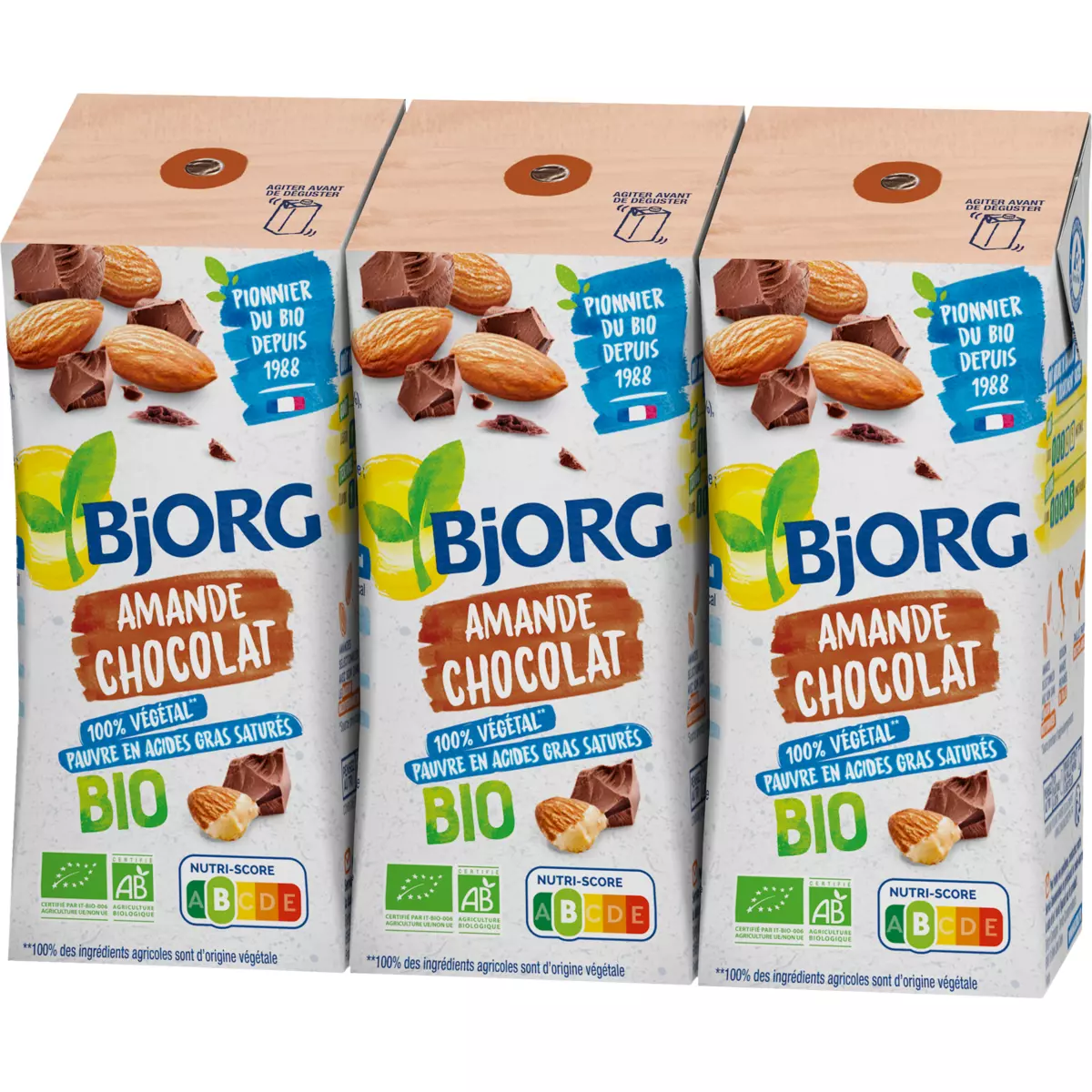 Bjorg Organic Chocolate Almond milk 3x20cl
