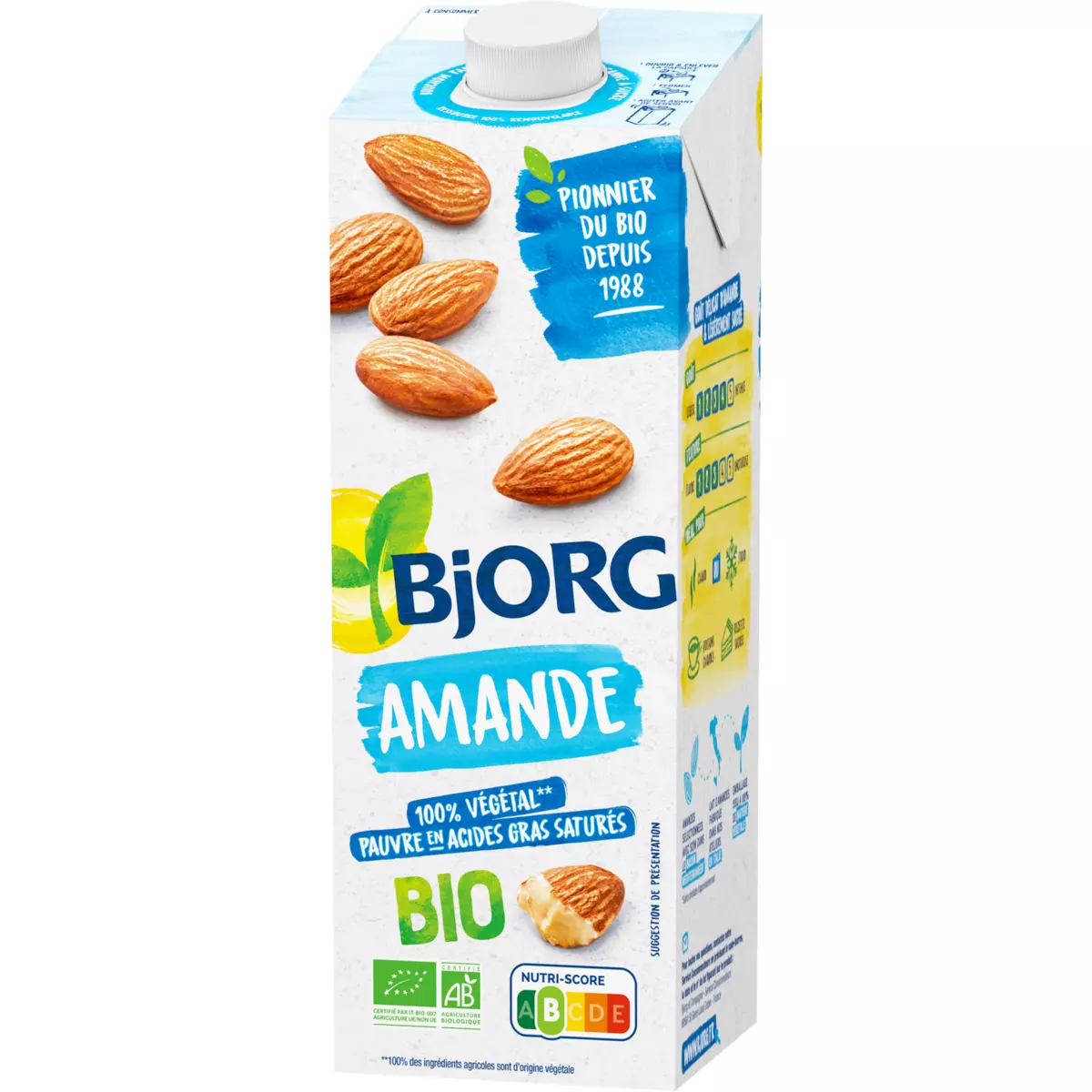 Bjorg Organic Almond milk Calcium 1L
