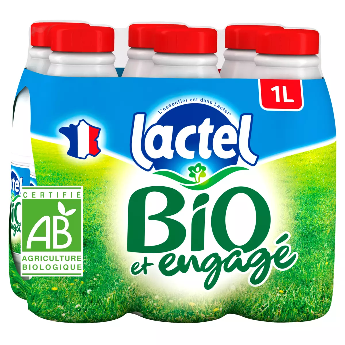 Lactel UHT whole milk ORGANIC 6x1L