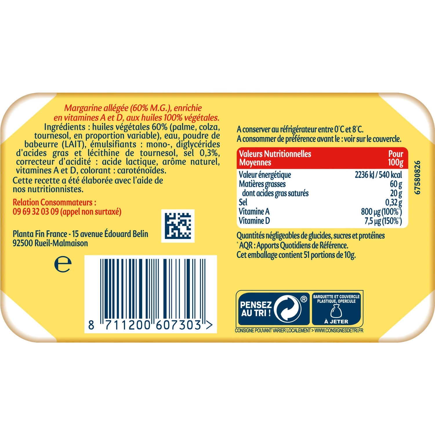 Planta Fin Margarine 250g