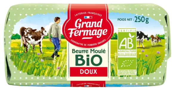 Grand Fermage Noirmoutier butter Organic Unsalted 250g