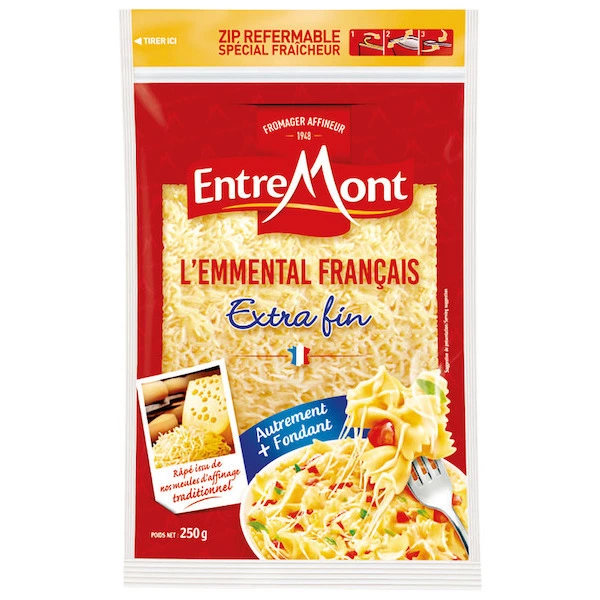 Entremont Emmental grated zip sachet 160g