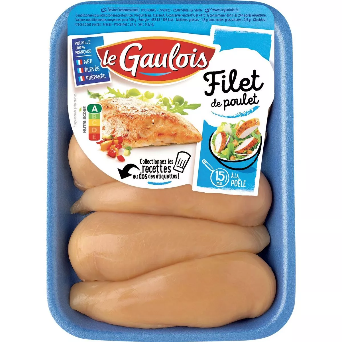 Le Gaulois 4 to 6 Chicken breast steak 720g