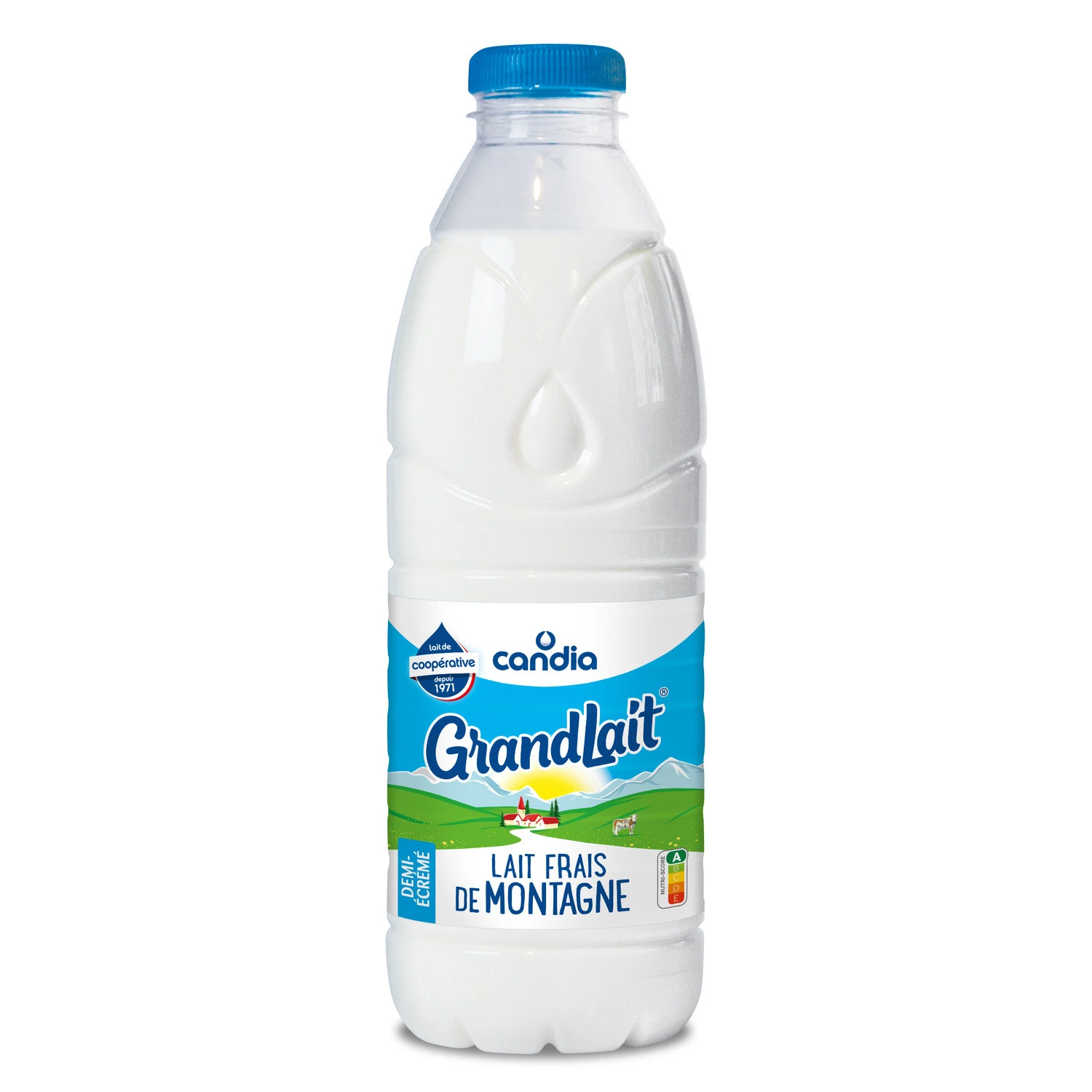 Candia Grandlait Fresh semi-skimmed milk 1L