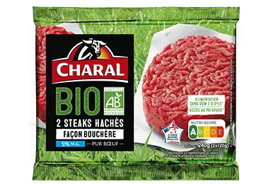 Charal Organic Beef Burger x2 5% FAT 240g