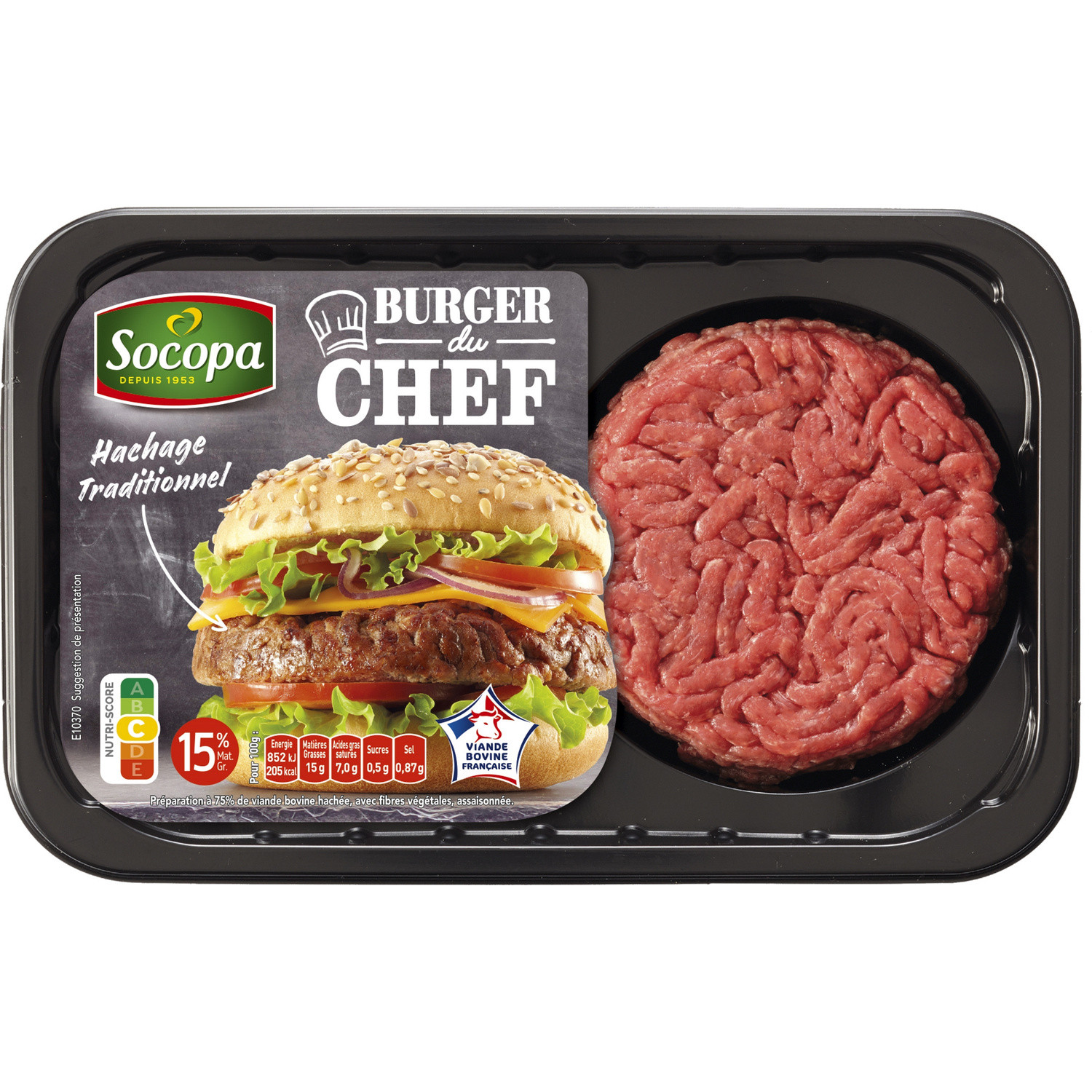 Socopa burger Steak 15% FAT x2 250g