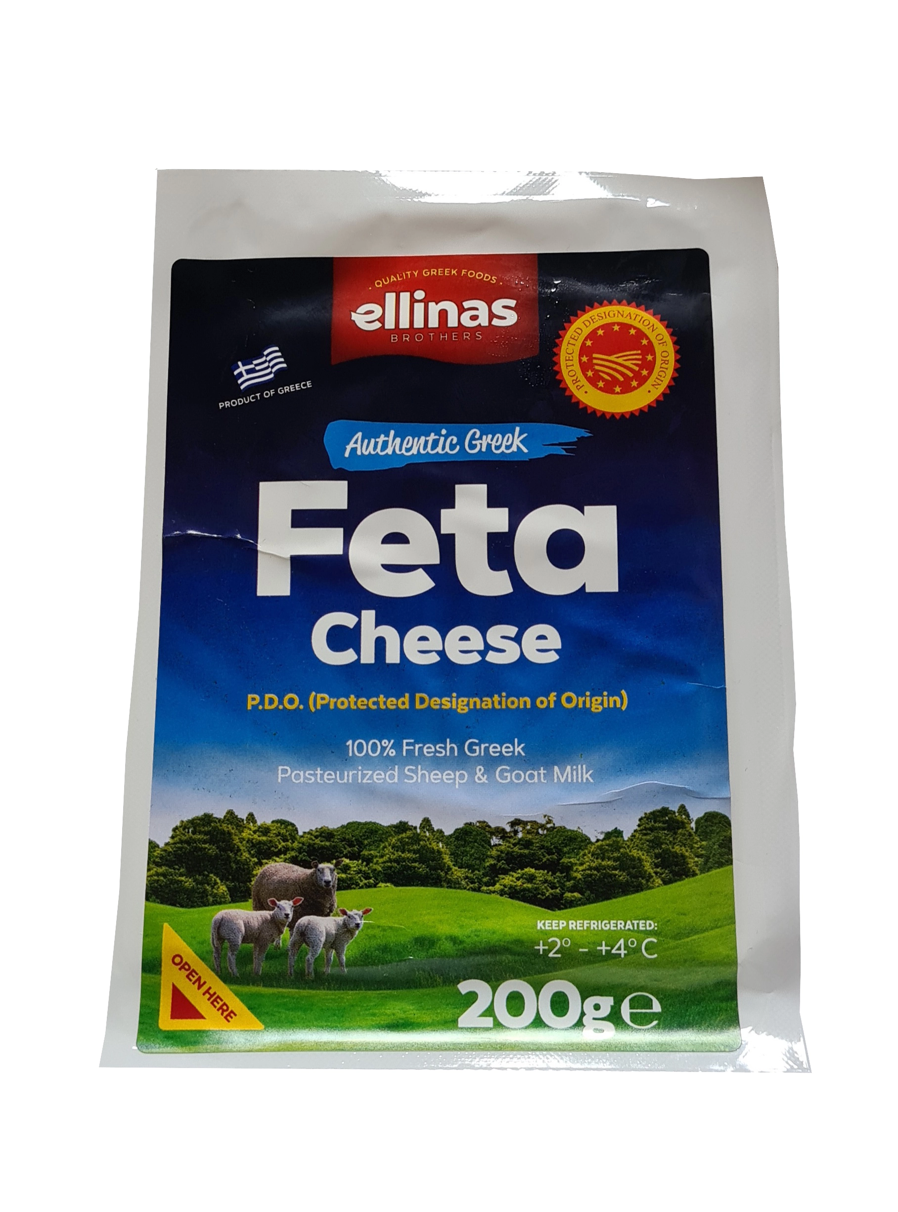 Ellinas Greek Cheese Feta P.D.O. vacuum 200g