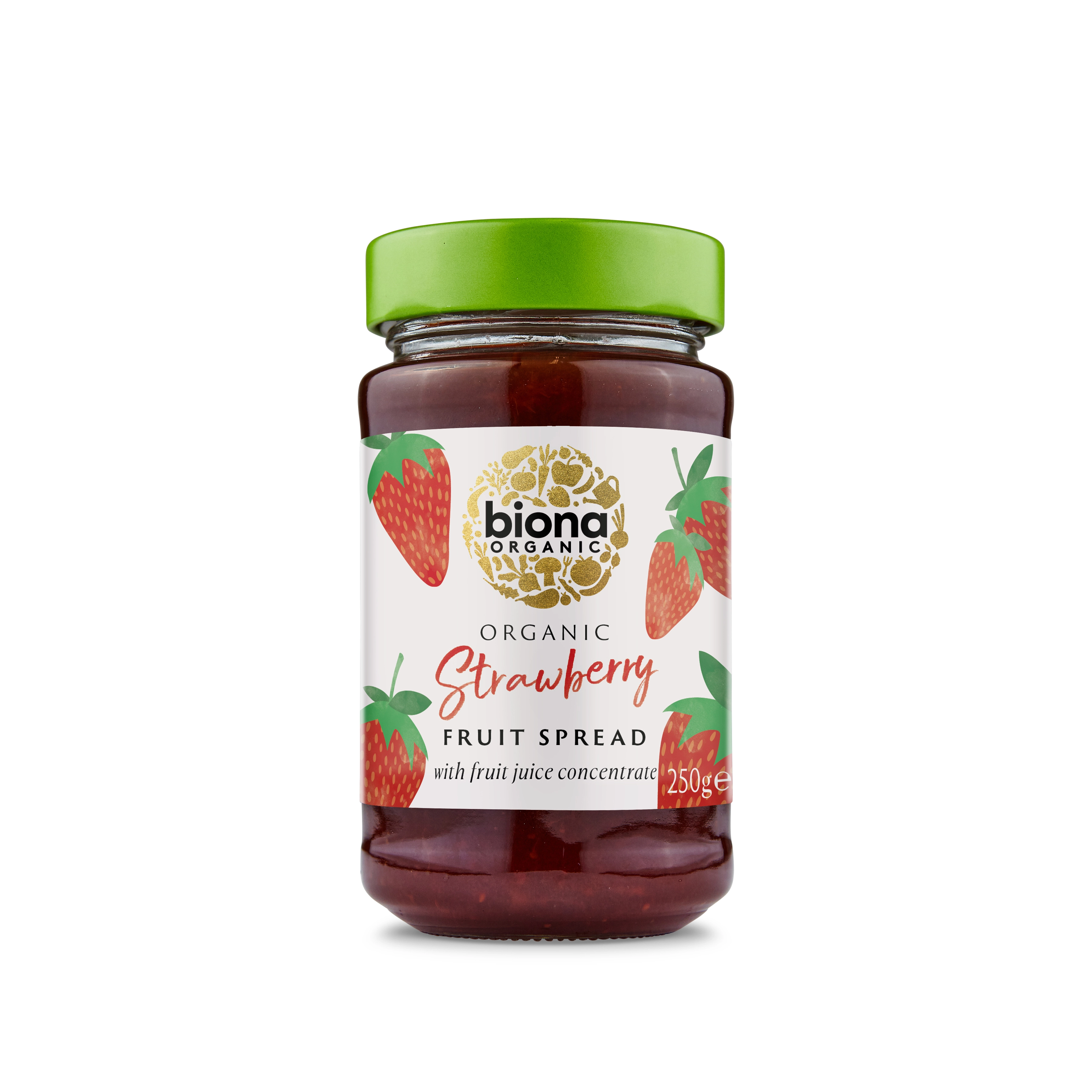 Biona Strawberry Spread (jam) Organic (sweetened with Fruit Juice) 250g