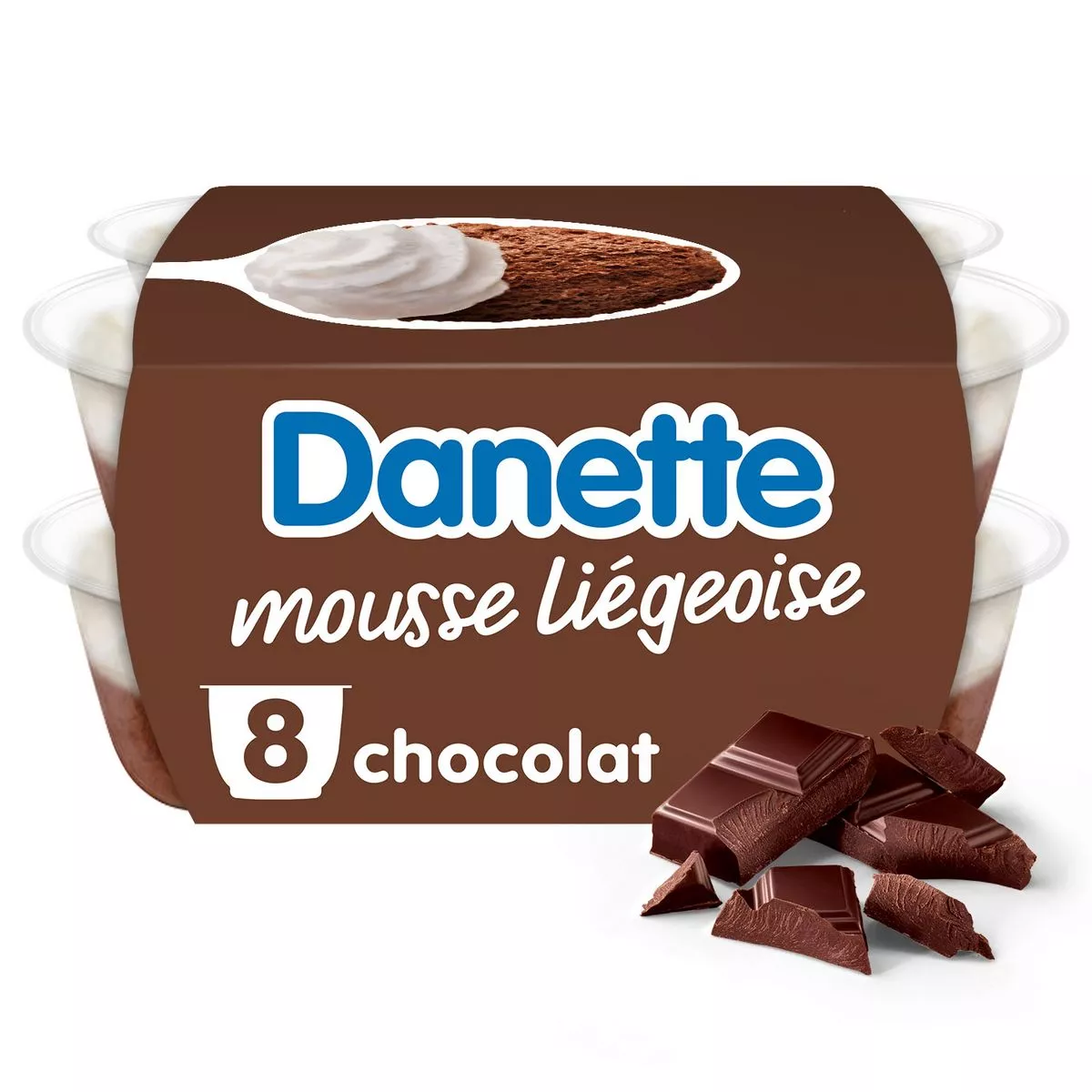 Danone Danette chocolate Liegeois 8x80g