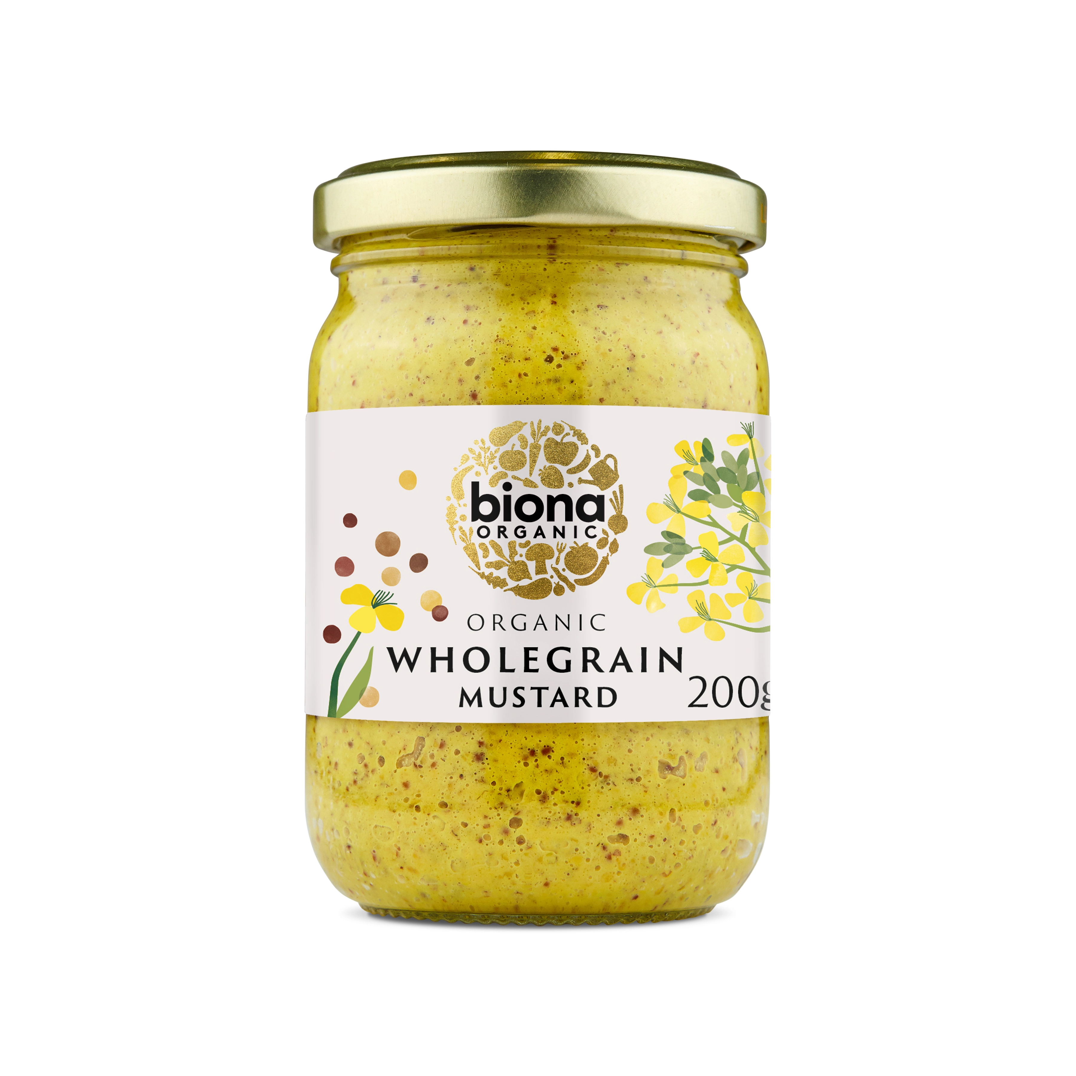 Biona Organic Mustard Wholegrain 200g