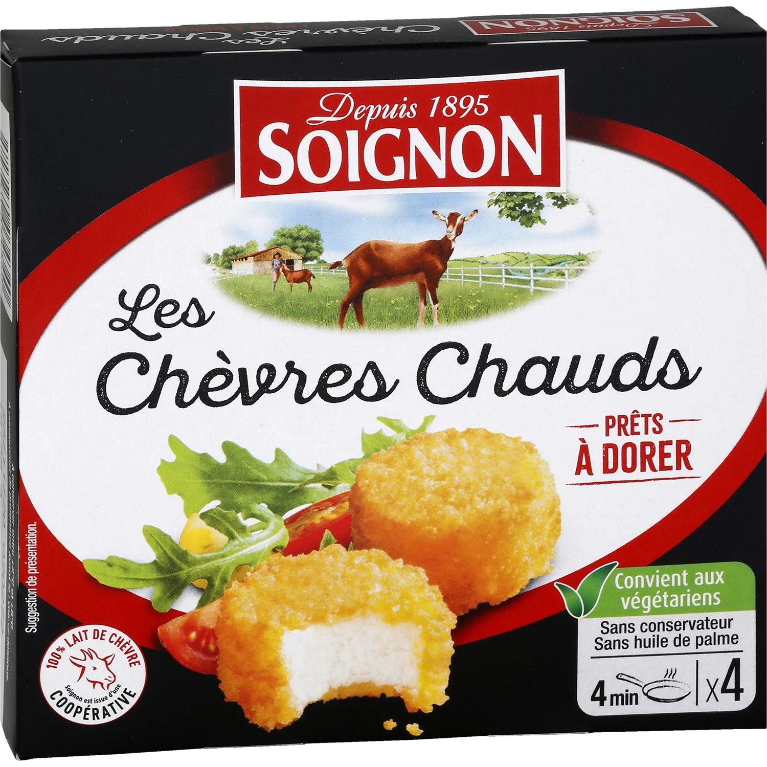 4 x Chevre Chaud (Goat's Cheese) 100g