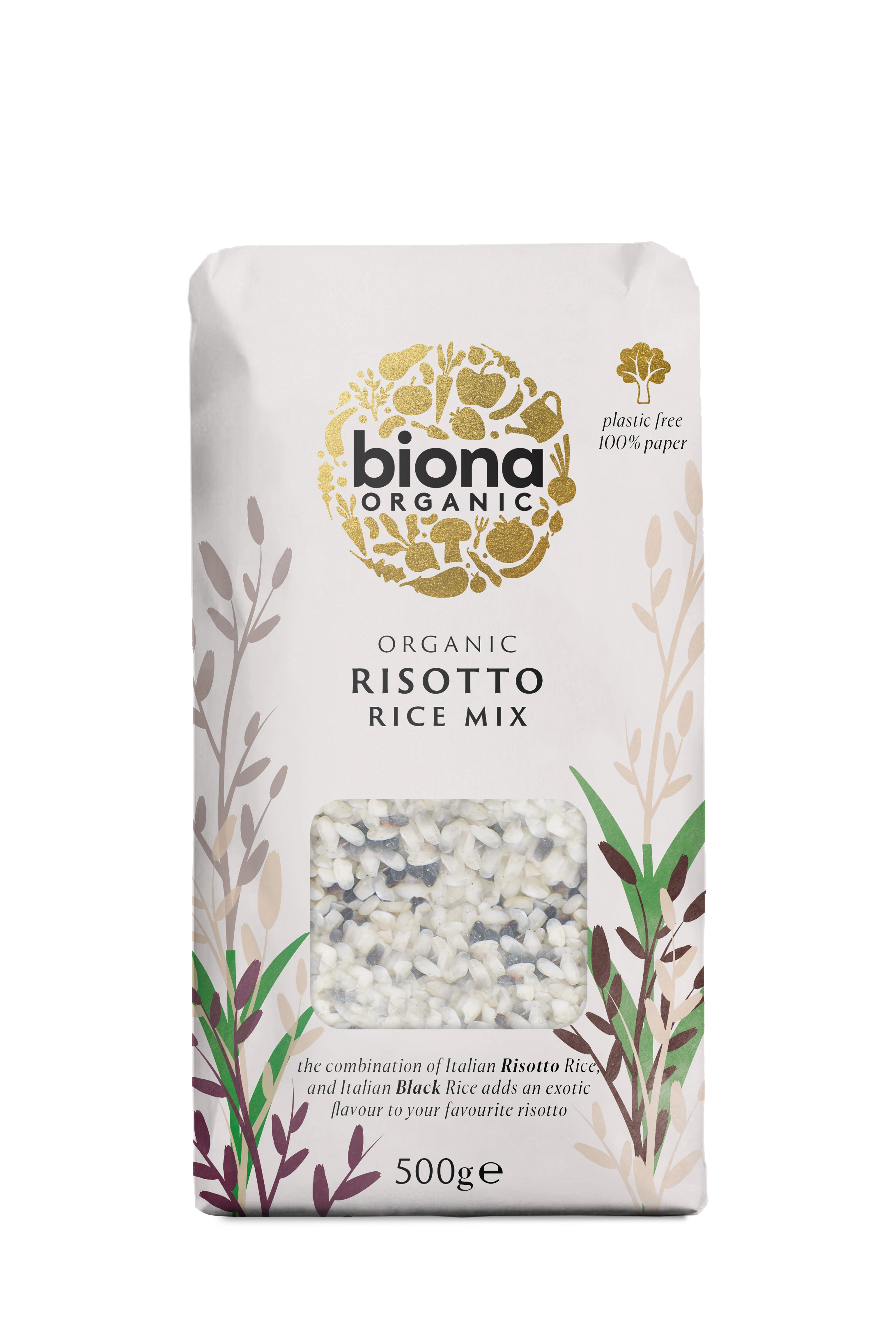 Biona Organic Risotto Rice Mix Arborio & Black rice 500g