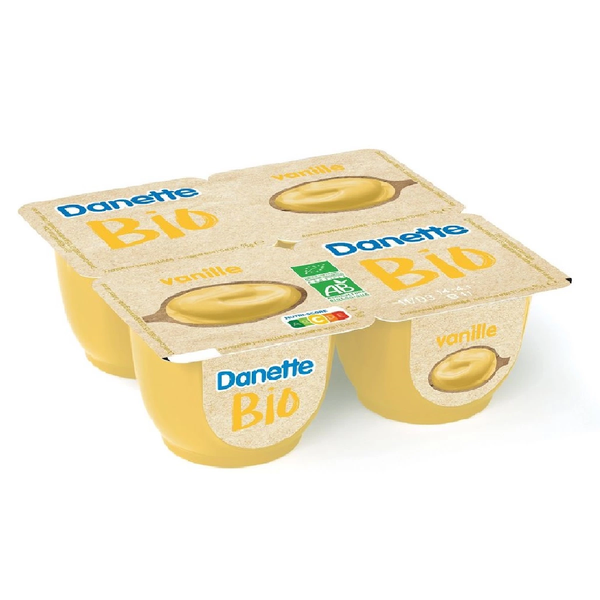 Danone Danette Vanilla Crème dessert Organic 4x95g
