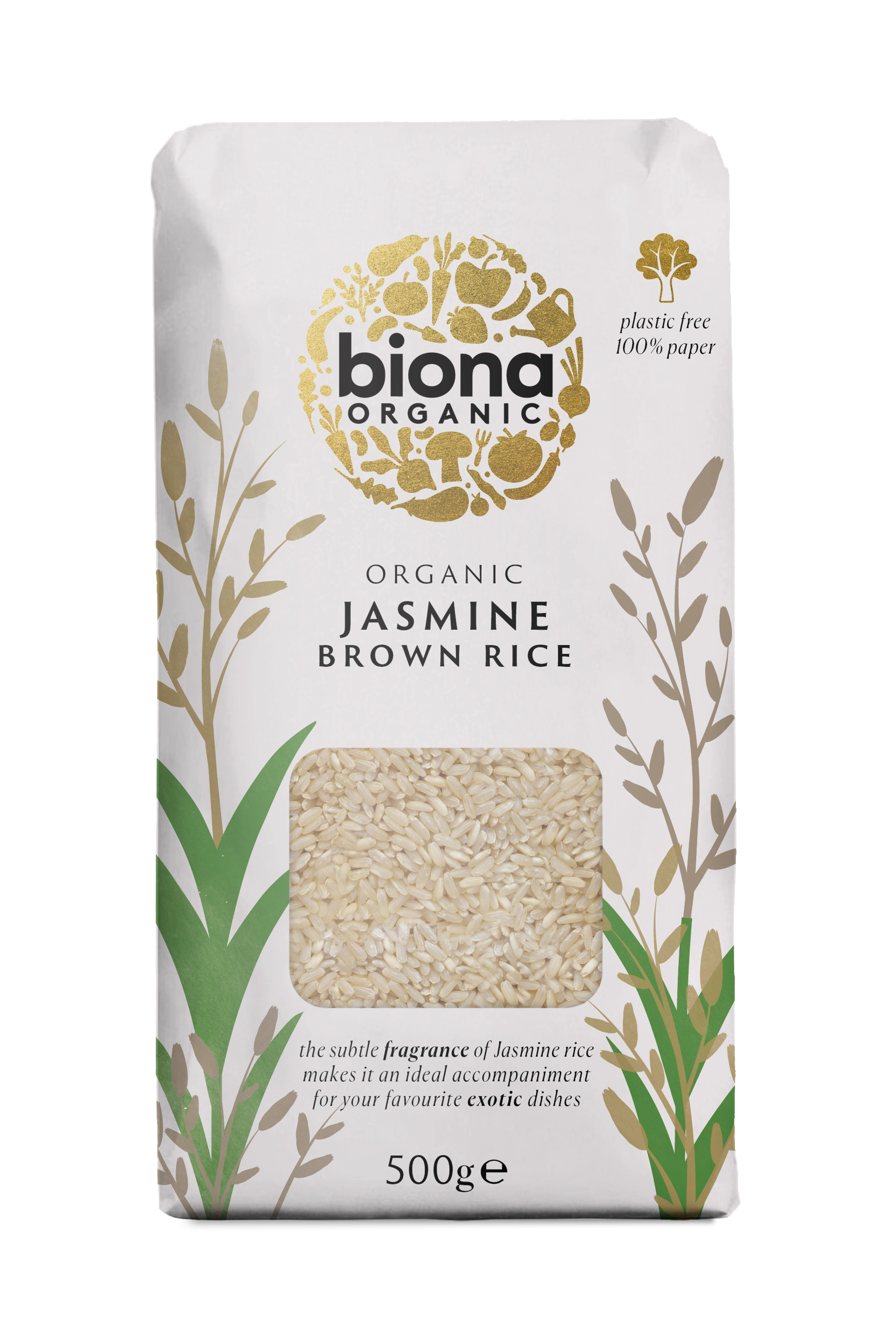 Biona Jasmin Rice Brown Organic 500g