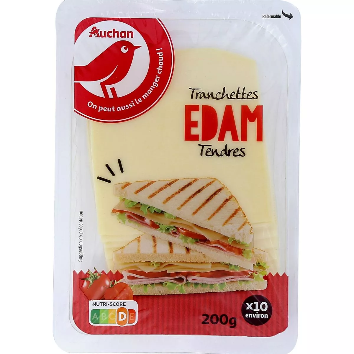 Auchan Edam Cheese (10slices) 200g