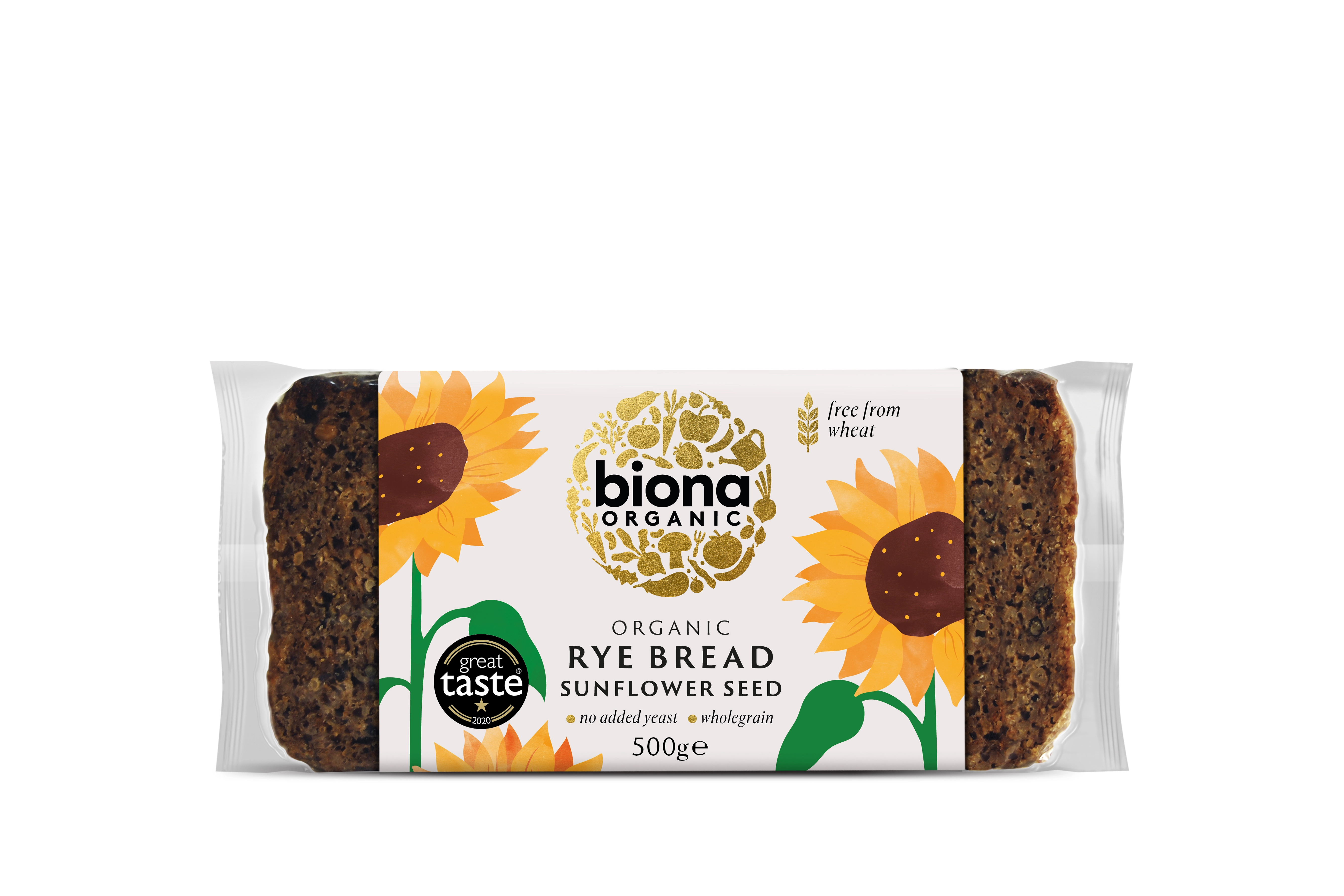 Biona Organic Wholemeal Rye Bread with Sunflower seeds 500g