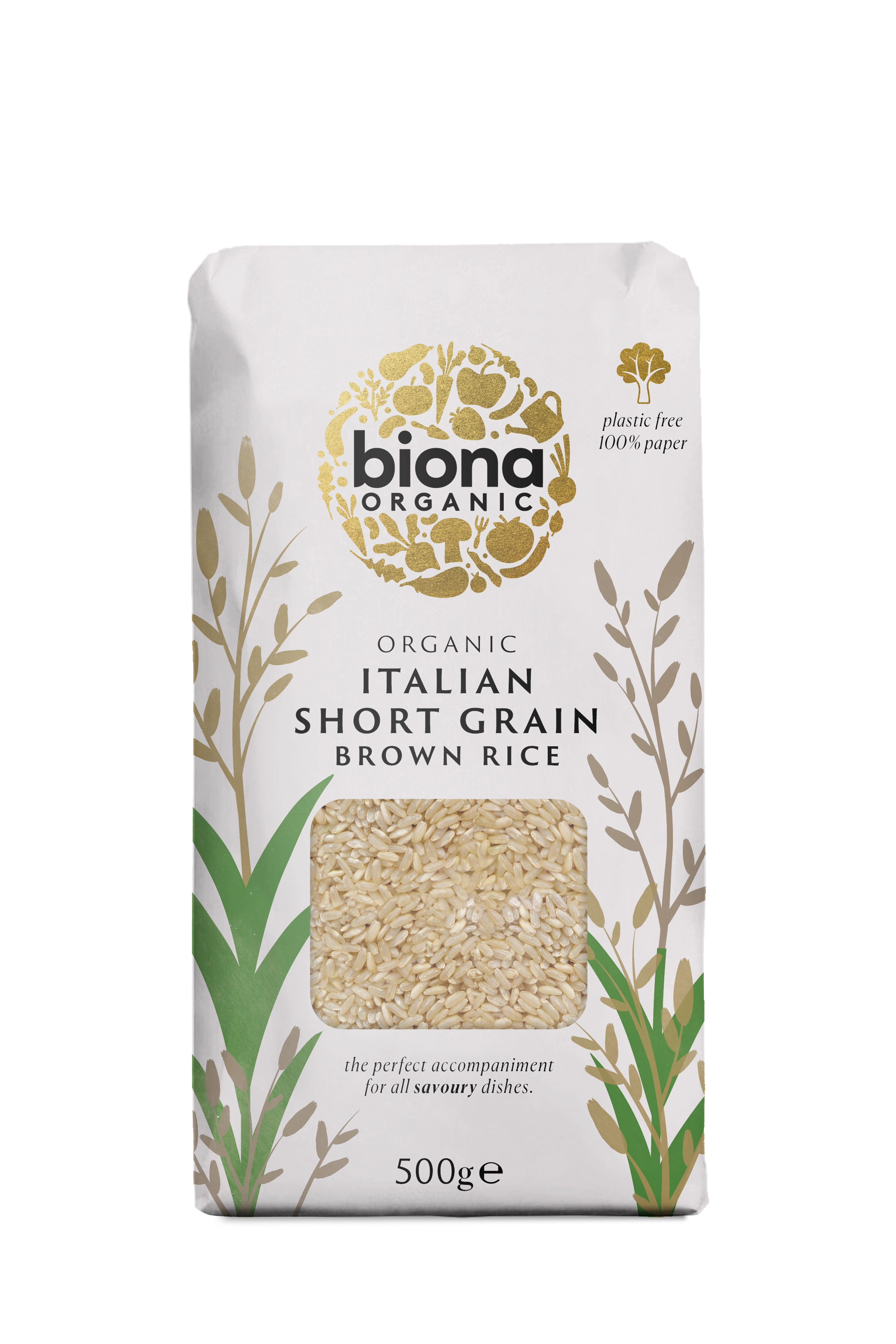 Biona Short Grain Italian Brown Rice Organic 500g