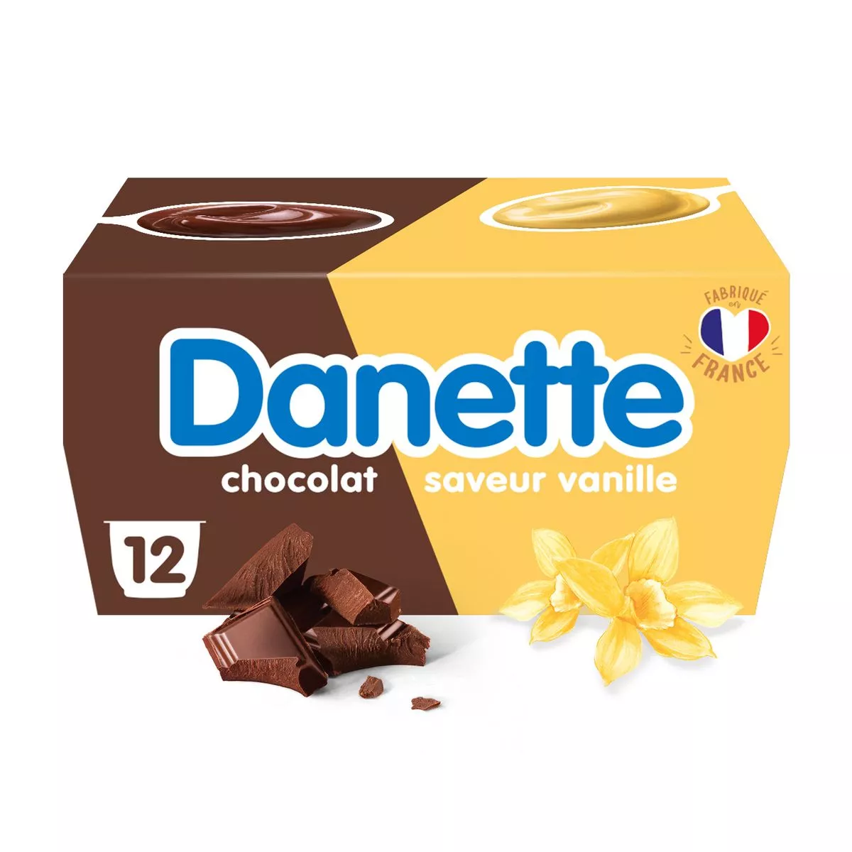 Danone Danette Mix Chocolate & Vanilla 12x115g