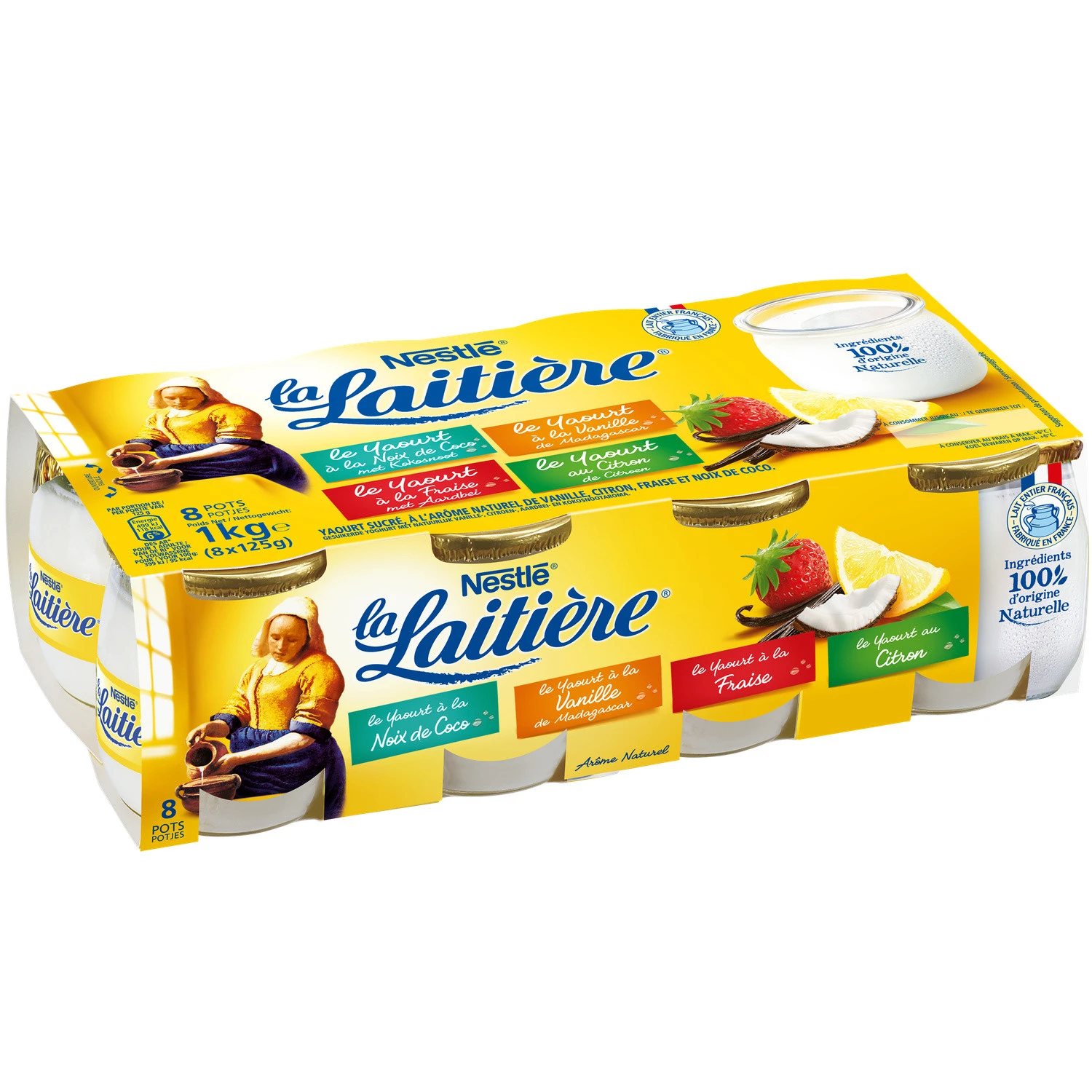 La Laitiere yogurts mixed flavors 8x125g