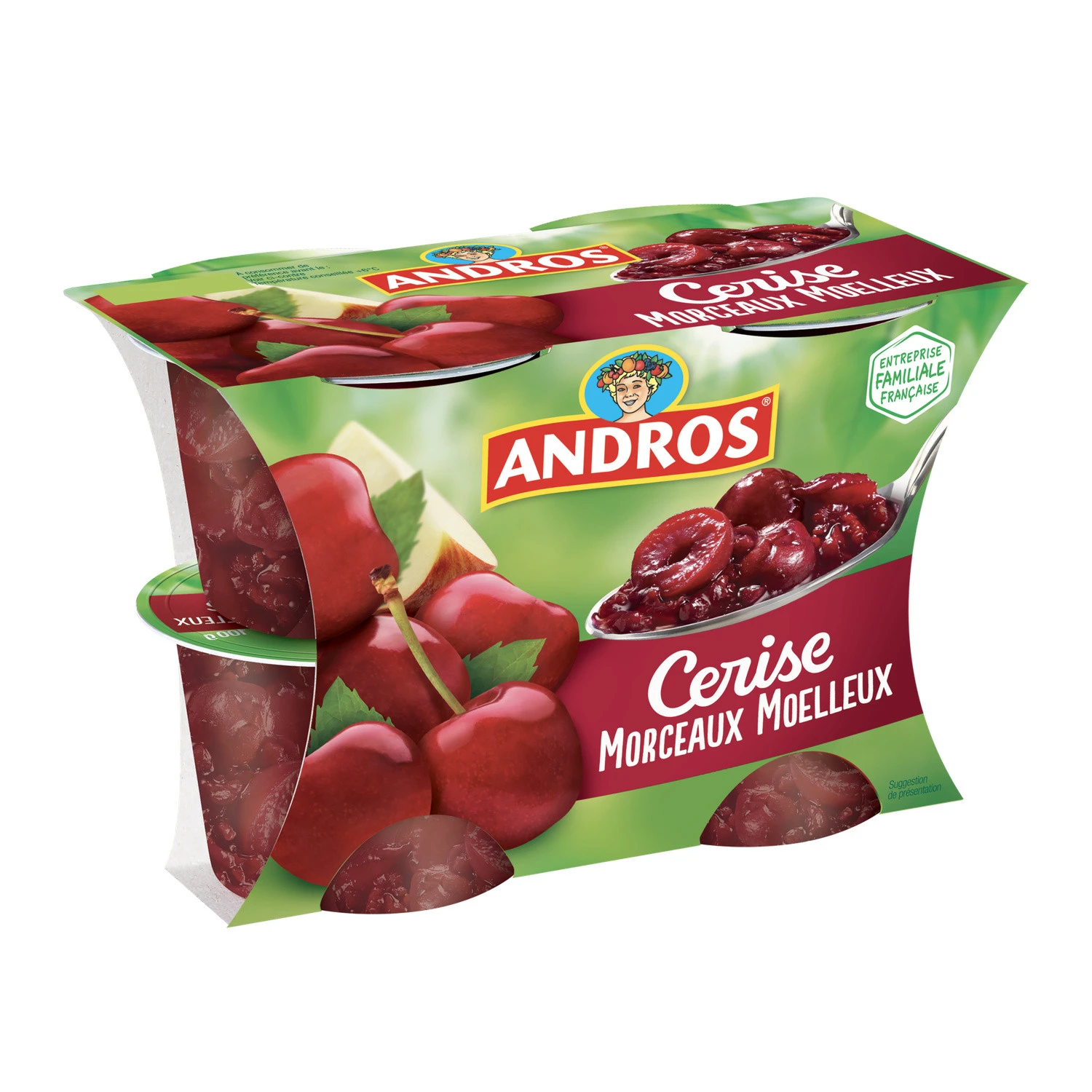 Andros Delice of Cherries dessert 4x100g