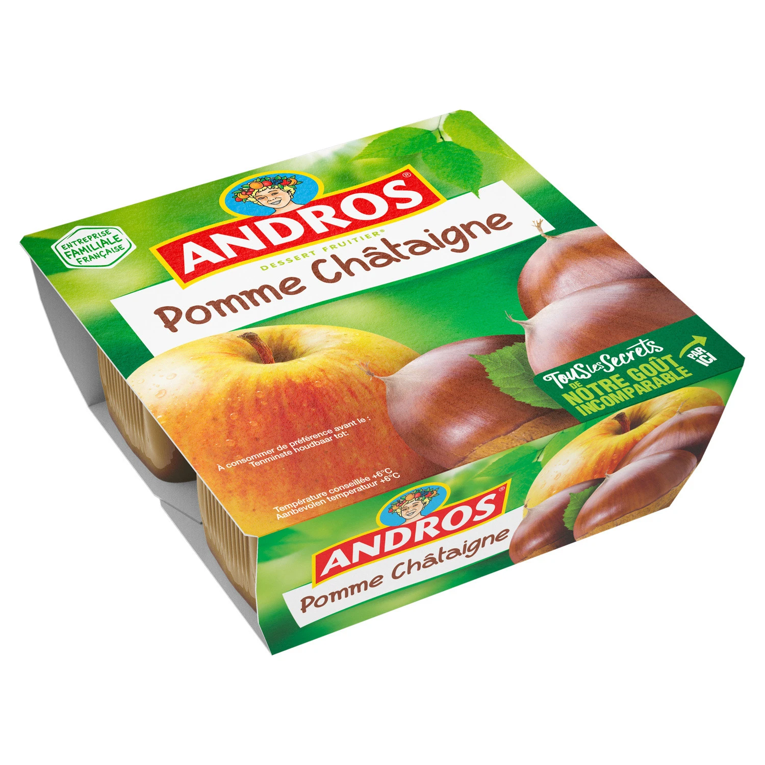 Andros Apple & Chestnuts dessert 4x100g