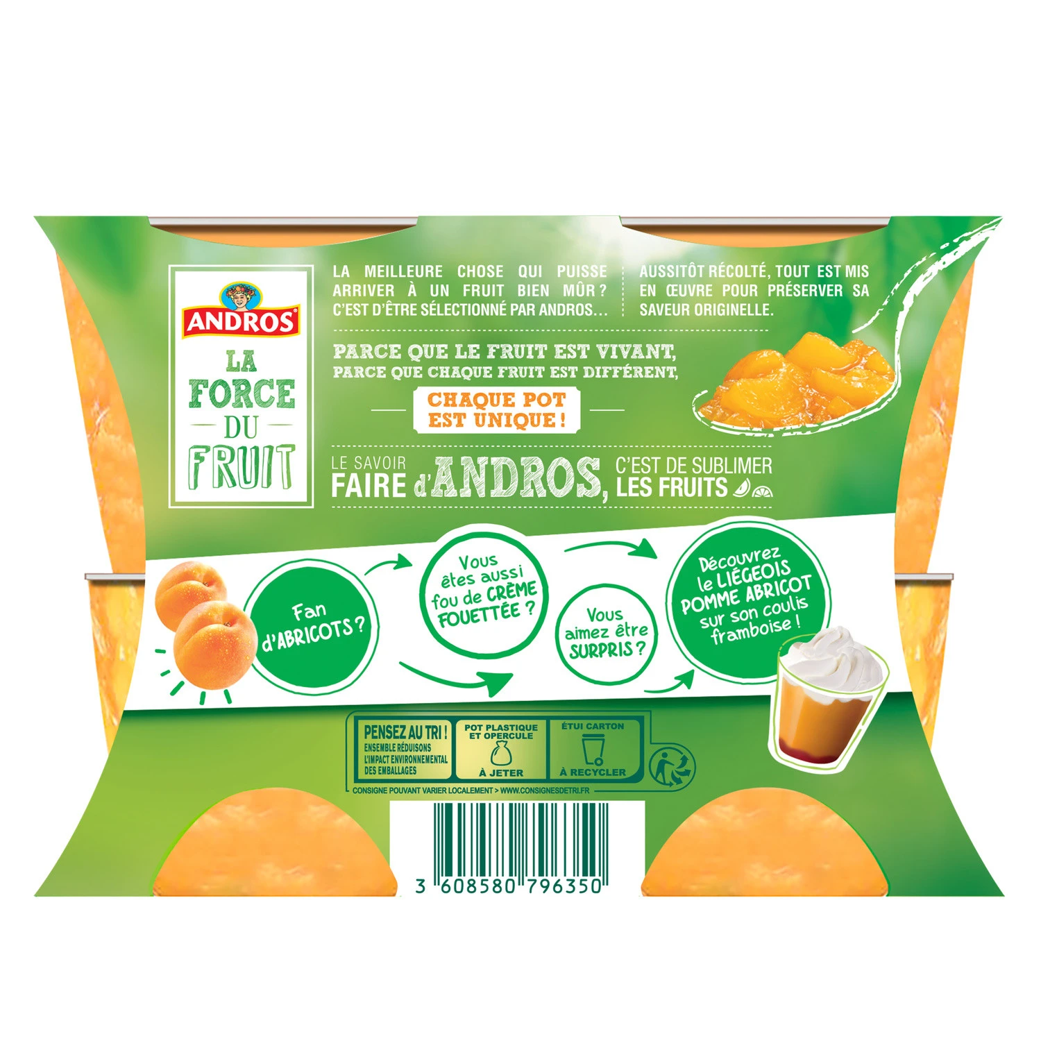 Andros Delice of Apricot dessert 4x100g