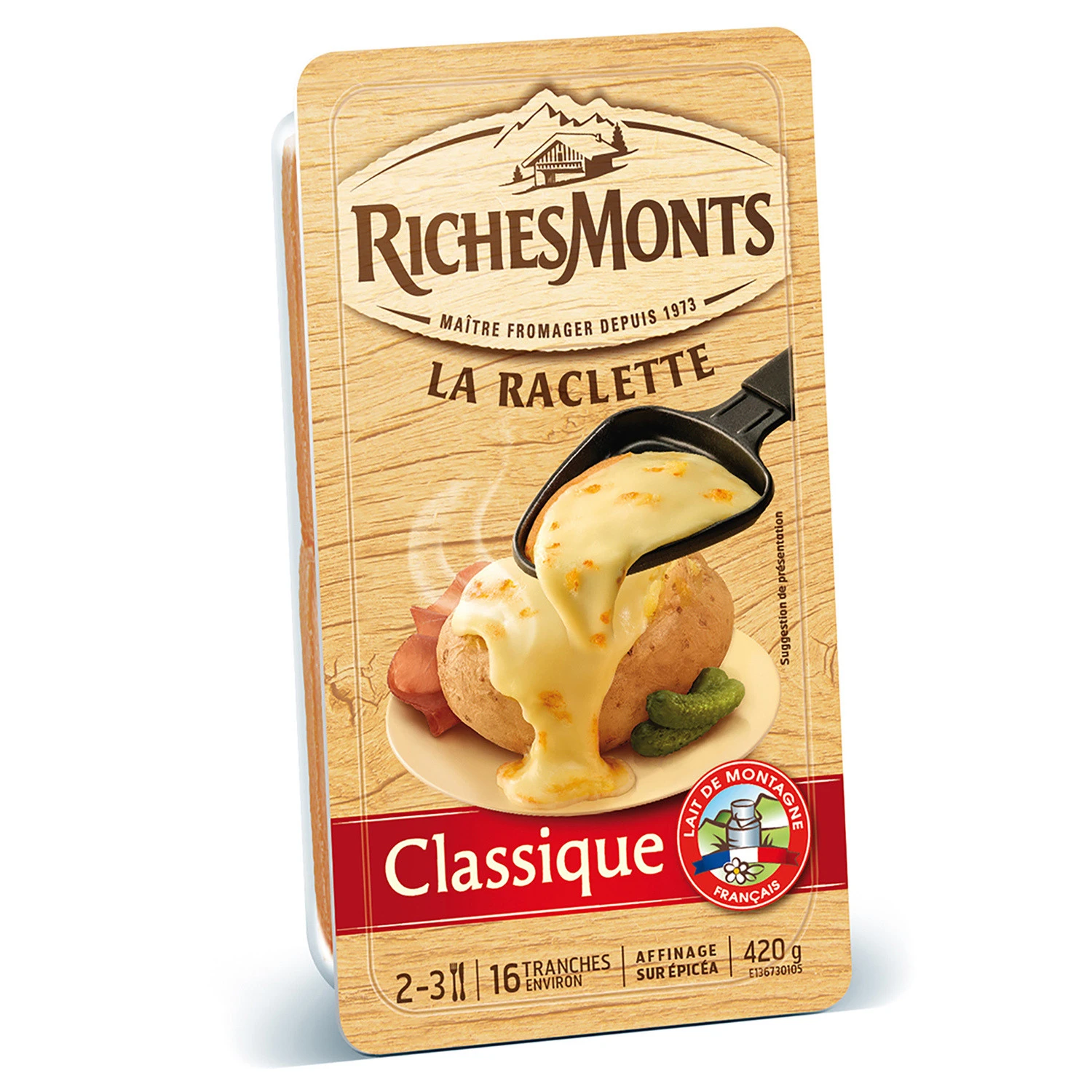 RichesMonts Plain Raclette cheese 420g