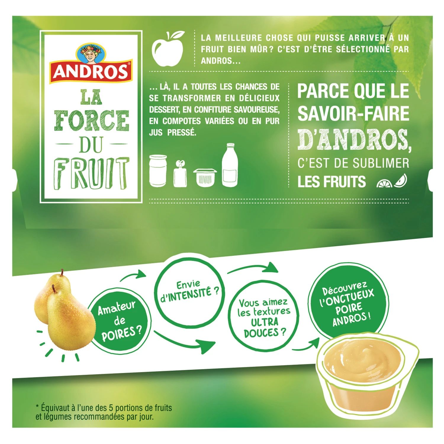 Andros Apple & Pear dessert 4x100g