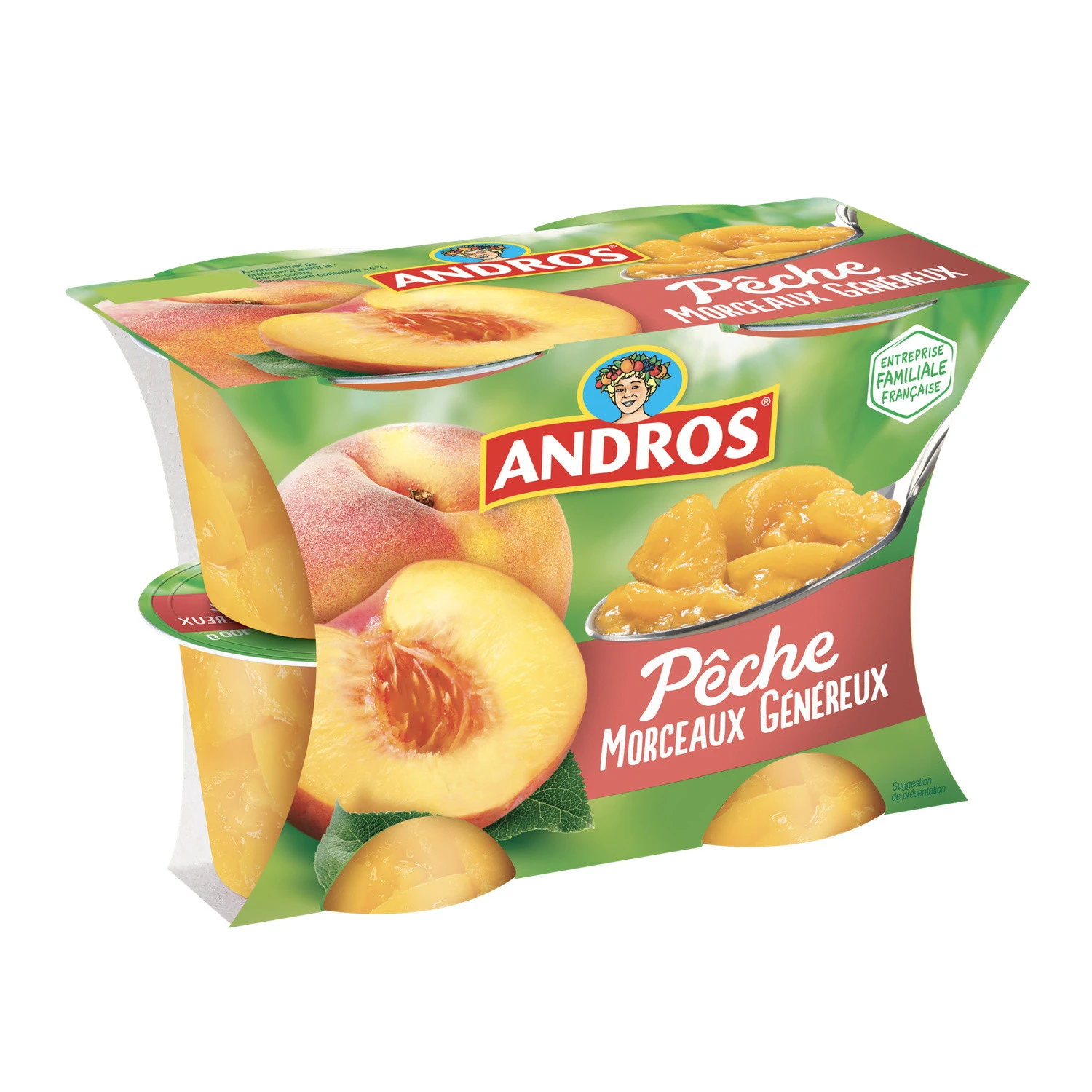 Andros Delice of Peach dessert 4x100g