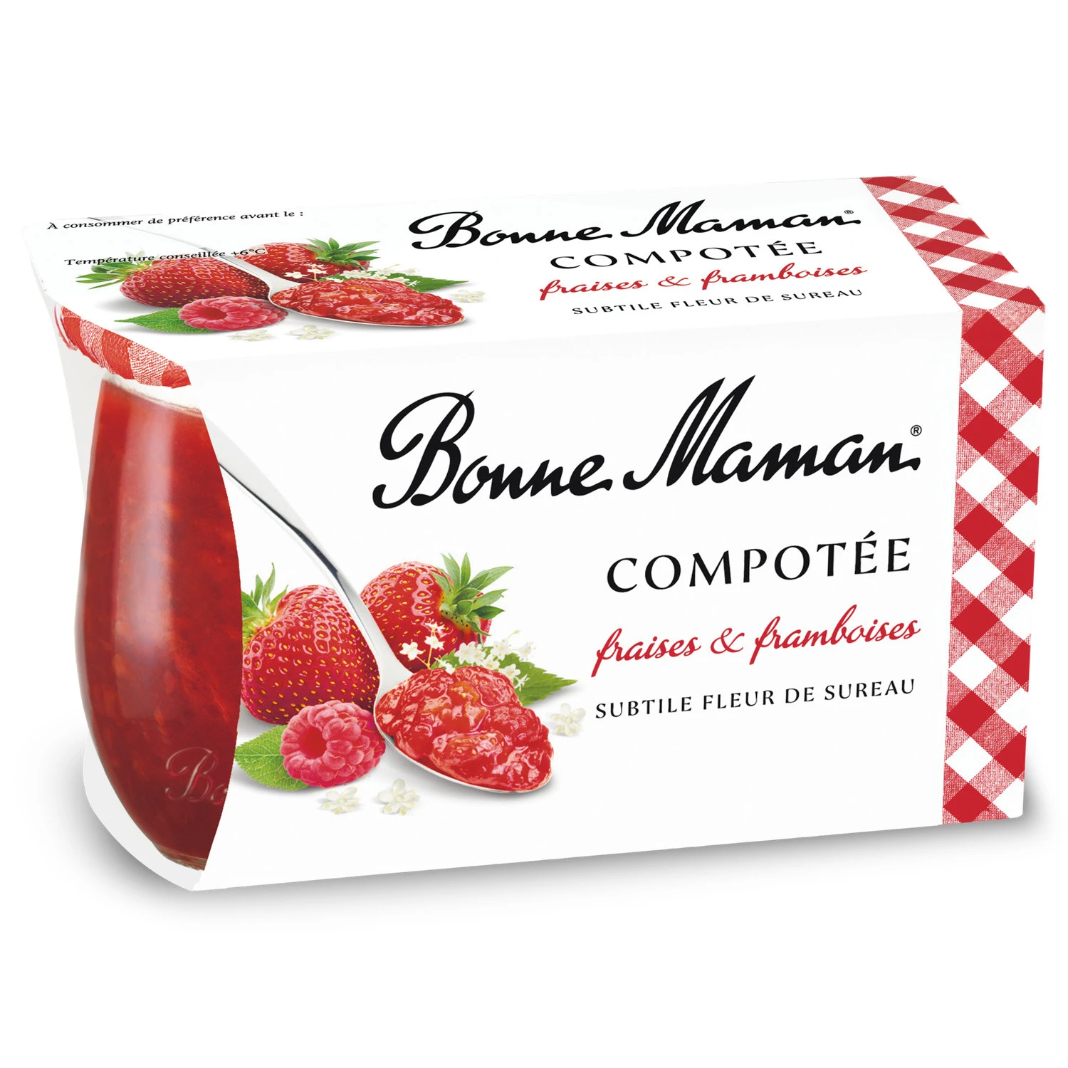 Bonne Maman Compote Strawberry & Raspberry 2x130g