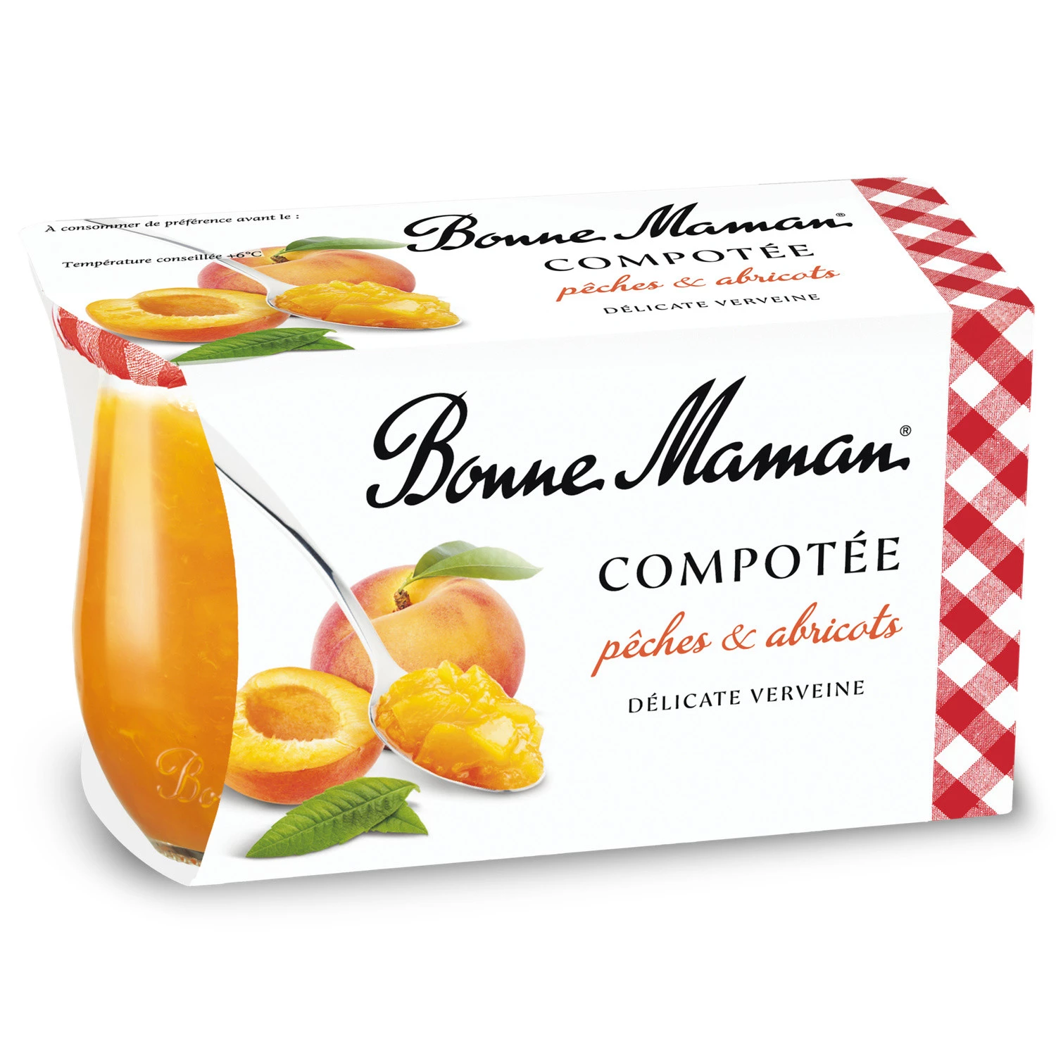 Bonne Maman Compote Peach & Apricot 2x130g