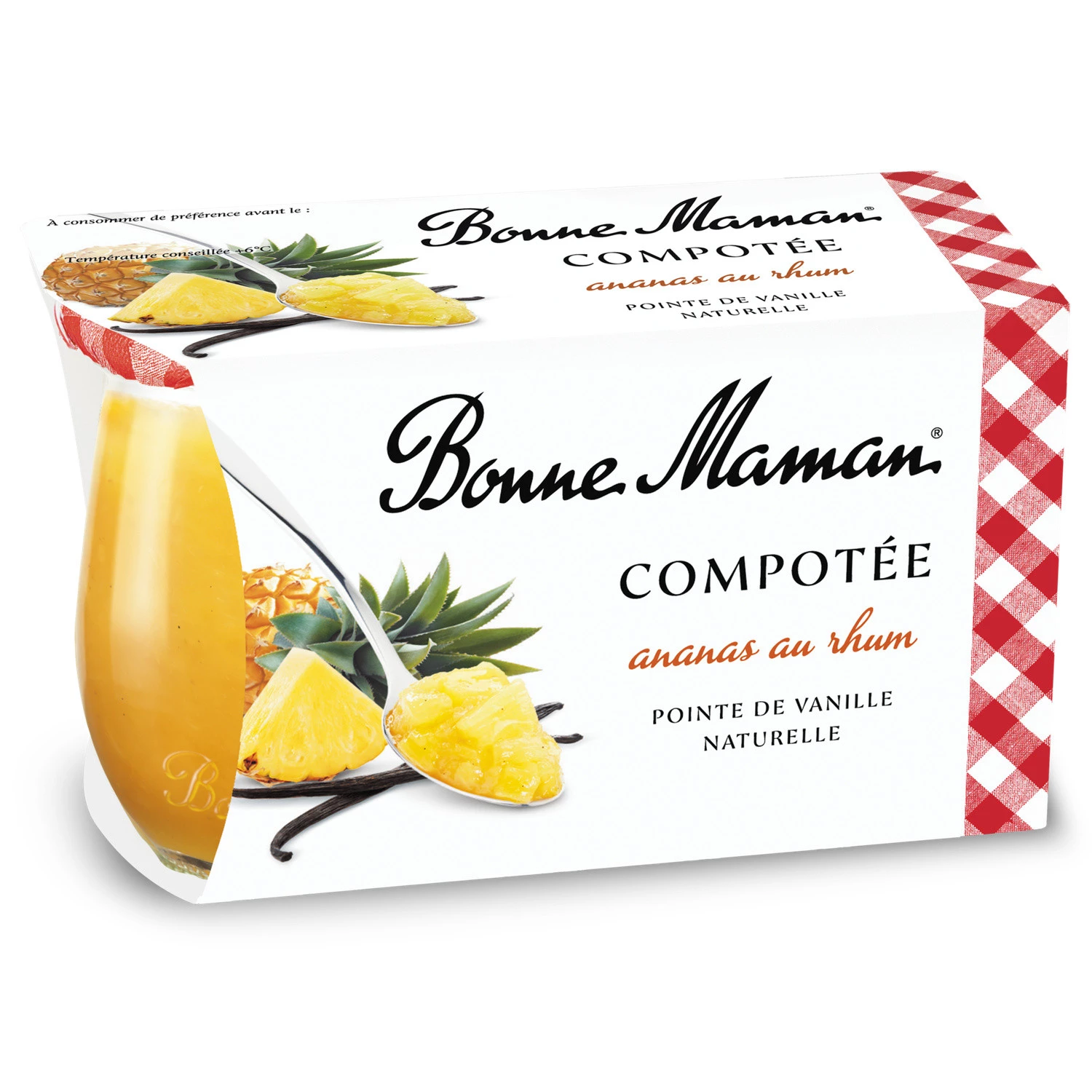 Bonne Maman Compote Pineapple with Rhum 2x130g