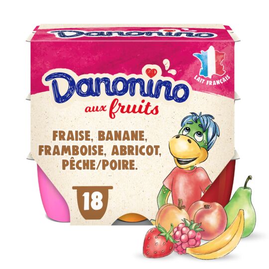 Danone Gervais fruits Danonino variety cottage cheese 18x50g
