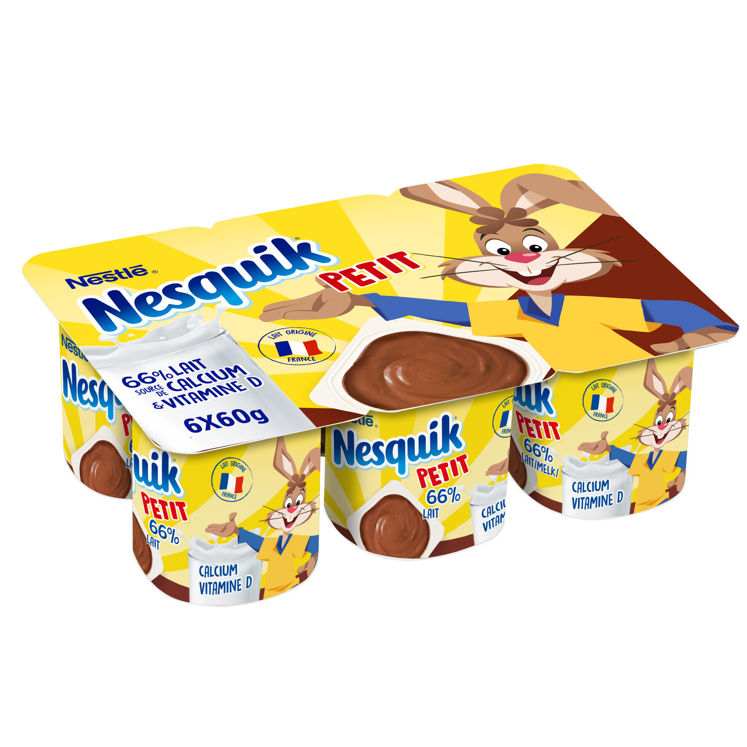 Nestle Nesquik chocolate yogurts 6x60g