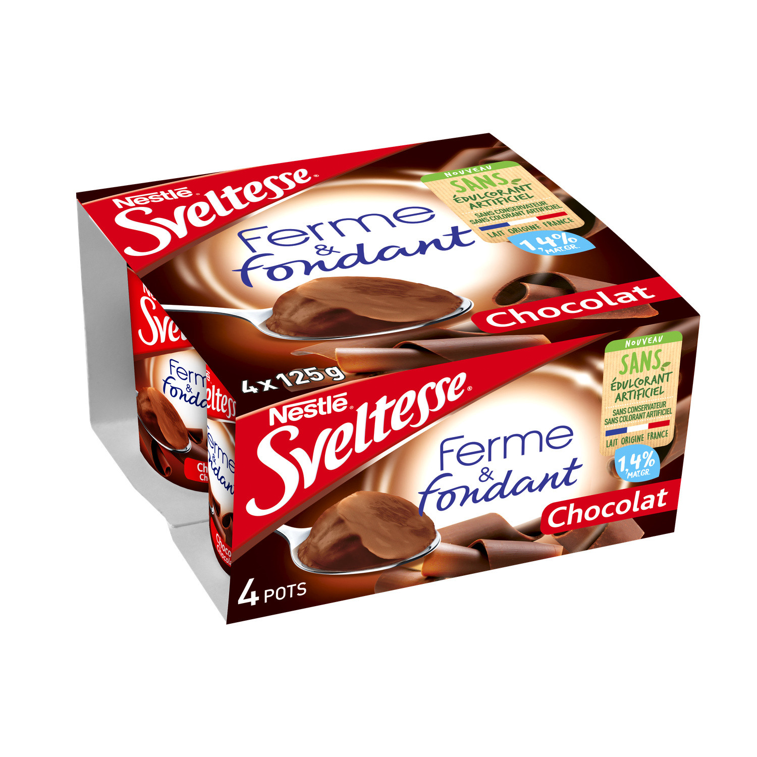 Nestle Sveltesse chocolate yogurt 1.3% FAT 4x125g