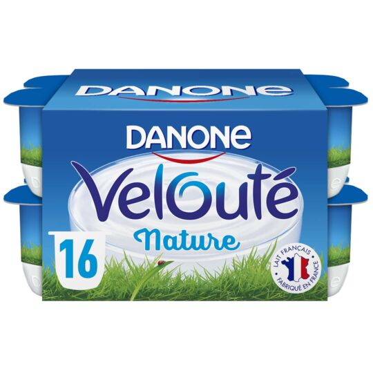 Danone Veloute brewed plain yogurt 16x125g