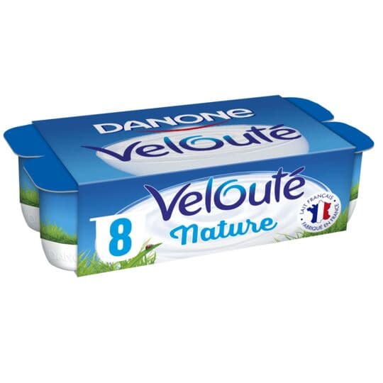 Danone Veloute brewed plain yogurt 8x125g
