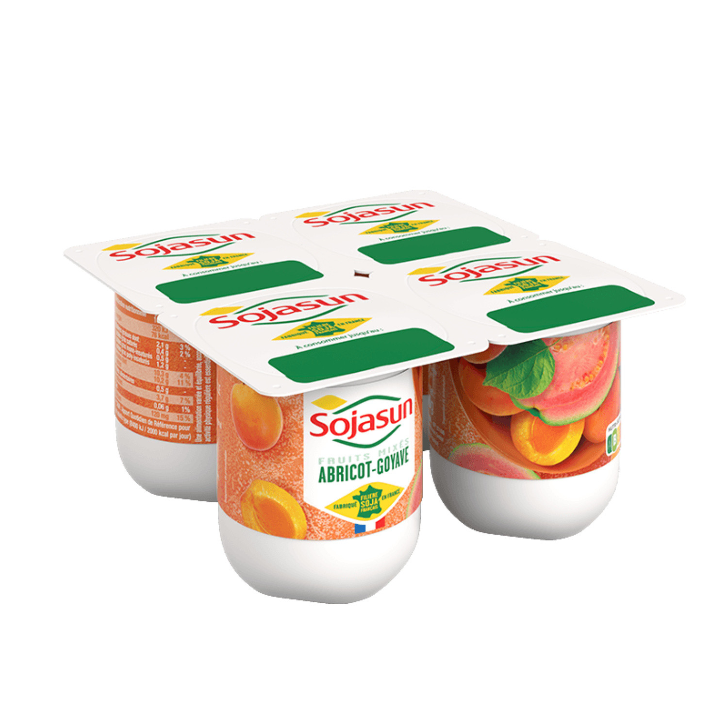 Sojasun Apricot & Guava soya yogurts 4x100g