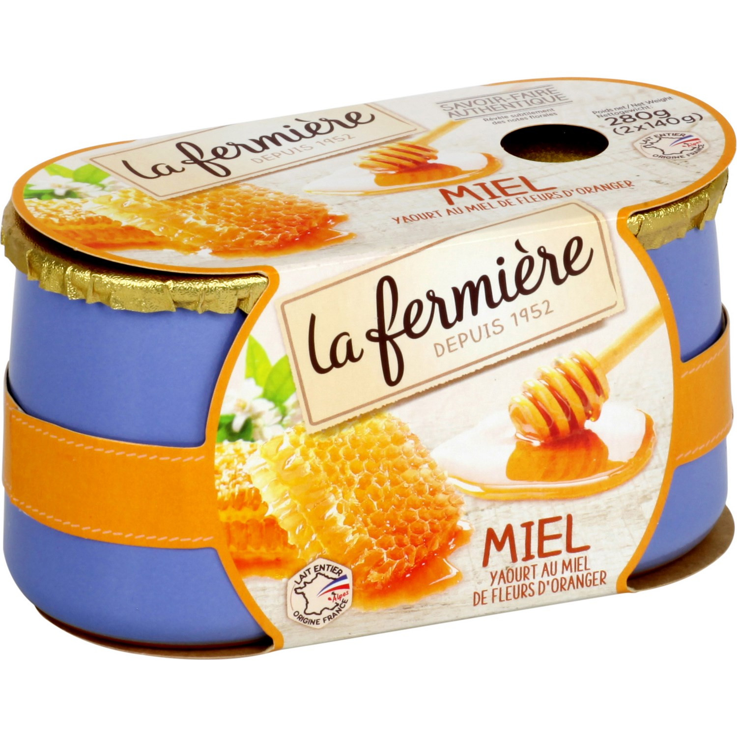La Fermiere yoghurts with honey 2x140g