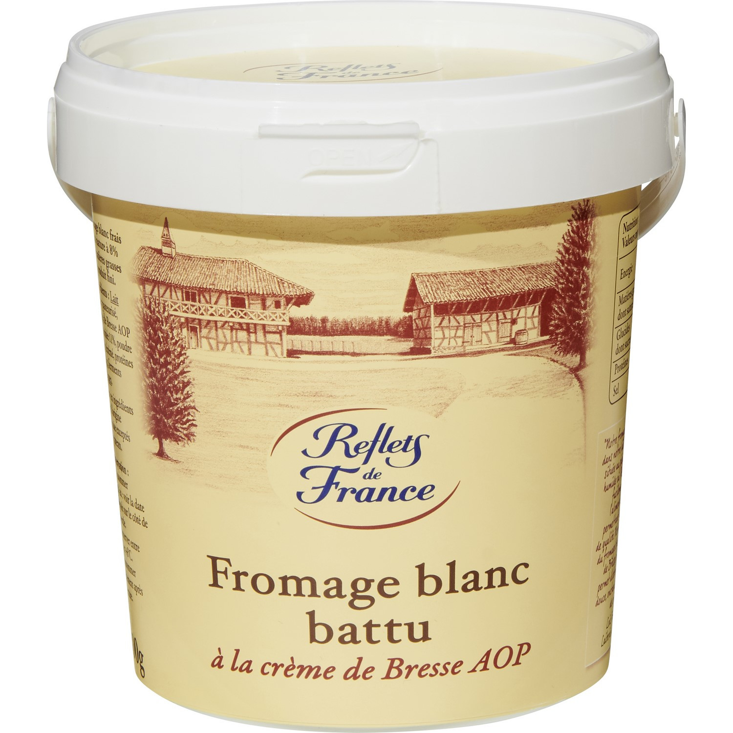 Reflets de France whipped Cottage Cheese with cream 8% FAT 800g