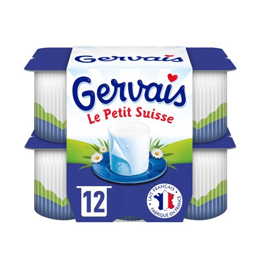 Danone Gervais Petit Suisse plain yogurt 12x60g