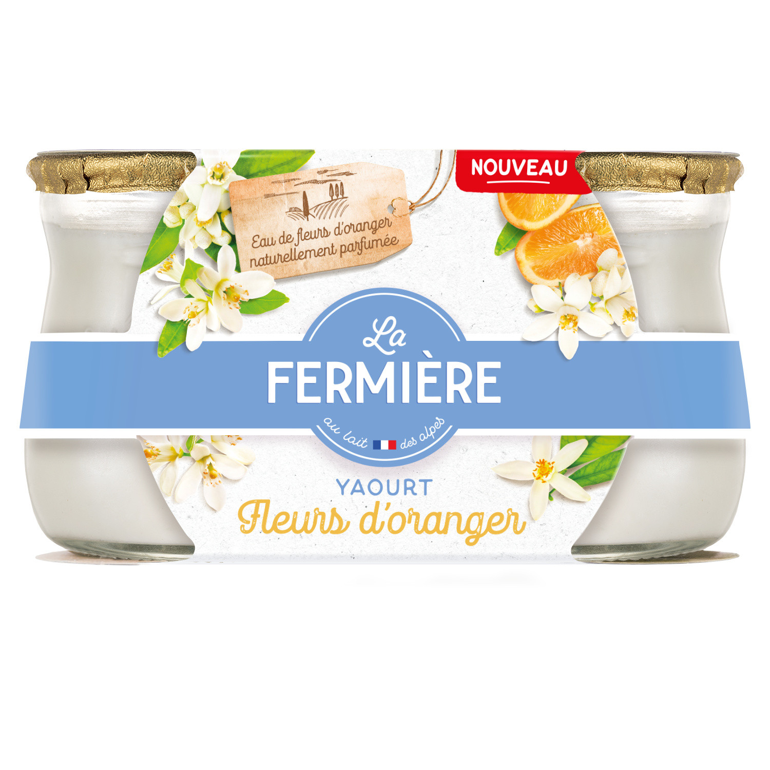 La Fermiere Orange Blossom Yoghurts 2x140g