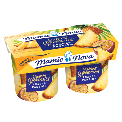 Mamie Nova Pineapple & Passion Fruits yogurts 2x150g