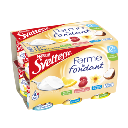 Nestle Sveltesse Low Fat Yogurt 4 Flavors 12x125g